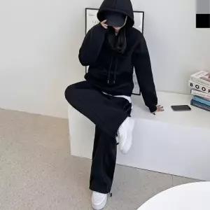 블레오 여자 겨울 기모 후드티 기모 와이드 팬츠 세트 DM2512130