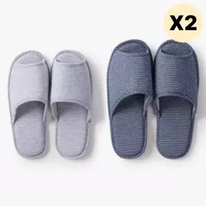 JAJU 자주 거실화 스트라이프 층간소음 신혼 2개입X2 BNS