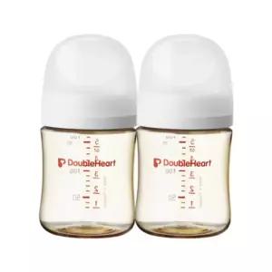 더블하트 아기 젖병 트윈팩 160ml 젖꼭지S, SS 화이트 BNA