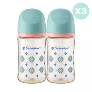 더블하트 아기 분유 수유 젖병 6개 젖꼭지 6개 단청 BNA