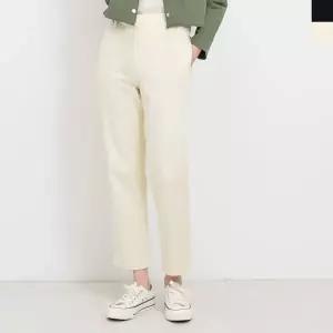 블레오 여자 사방스판 하프밴딩 일자 면 팬츠 DM2512161111