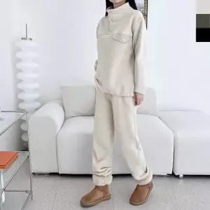 블레오 여자 빅사이즈 후리스 트레이닝 조거 셋업 세트 DM256132