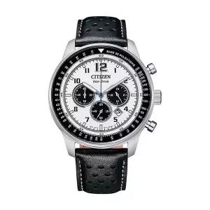 [신세계라이브쇼핑]시티즌 CA4500-32A 크로노그래프 에코드라이브 남성 가죽 시계