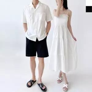 블레오 남자 여자 커플 비치웨어 바캉스룩 커플룩 DM251349