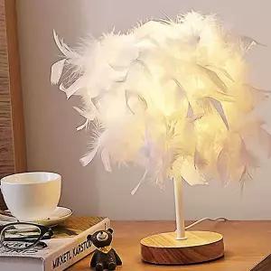 화이트 NHU249G4 무드등 깃털 스탠드 테이블 램프 단 침실