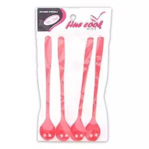 (set)컬러멜라민 401UQX79 롱스푼4P(색상랜덤) 5개