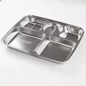 스텐 677PVR80 식판 급식판 배식판 나눔 접시 미니 식판