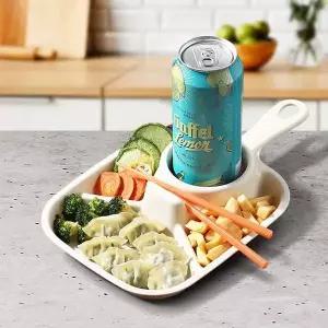 손잡이 650YLQ15 사각4칸 어린이집식판 가정용 급식판 어린이