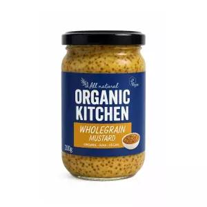 오가닉키친 프랑스 유기농 고단백 홀그레인 머스타드 겨자소스 200g, 1개