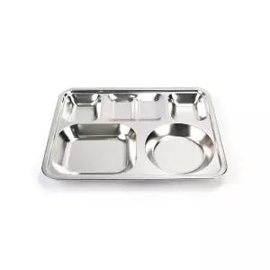 단체급식용 462YVP40 스텐 사각 식판(4찬)