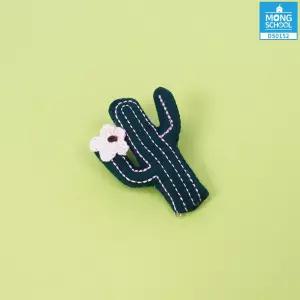 몽스쿨 코튼 선인장 자수원단 패브릭 실내 장식 꾸미기재료 소품 가랜드 자수 DIY (3개)