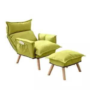 1인용 소파 그린 조절 스툴 각도 세트 (WFHJKVD)