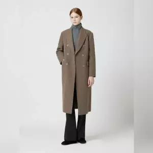 [롯데백화점]씨씨콜렉트 헤링본 플랩 포켓 더블 롱코트_C254MSG174