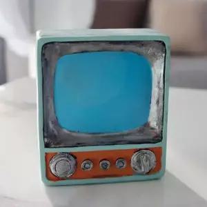 인테리어소품 브라운관TV 미니어처 장식 소품 선반 책상 포인트