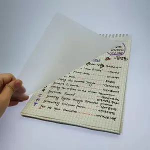 [셀러에이드]스프링형 모눈노트 B5 투명커버 세로형 학습용 다이어리 필기노트