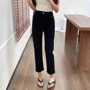 여자청바지 슬림 스판 날씬해 봄여름 보이는 바게트 청바지 8부 심쿵마켓