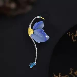 여성브로치 고급 브로치 선물 기념품 정교한 두루미 액세서리 심쿵해외구매