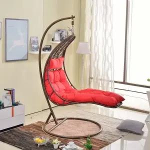 넝쿨 행잉체어 1인용 롱베드 브라운 (WFHJM1N)