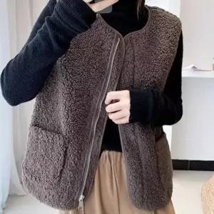 [라일리여성의류] Rly 뽀글이 경량 양턱배색 양털자켓 무스탕