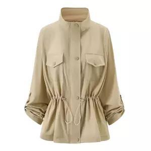 [하프클럽/보니스팍스]어반 반하이넥 허리 스트링 포켓 야상 자켓 (XQ1JK002L0)