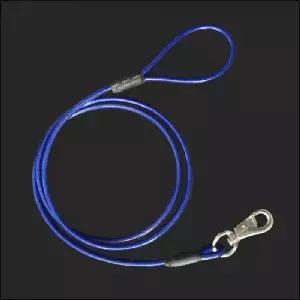 ( )국산 코팅 와야 개줄 8mm 8파이 파랑 와이어줄 애견 강아지 리드줄 목줄 진돗개 시골개 중형견 대형견