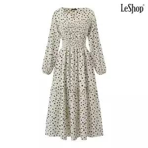 [위시드]플라워 셔링 캉캉 밴딩 롱 원피스 (DQ1OW001A)