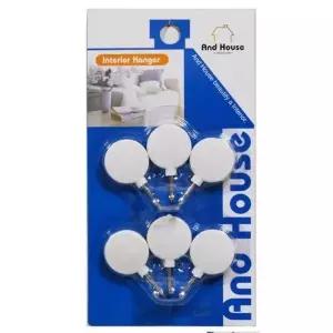 미니 도어훅 문옷걸이 문걸이도어훅 벽후크 화이트 6P (WFGTN8P)
