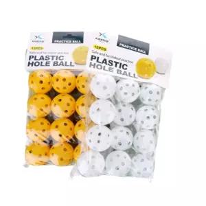 골프연습 볼 구멍있는 플라스틱볼 12구 2개 개인용 훈련 답례 루틴