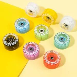 롤러스케이트바퀴 LED 발광 운동화 바퀴 이중 롤러