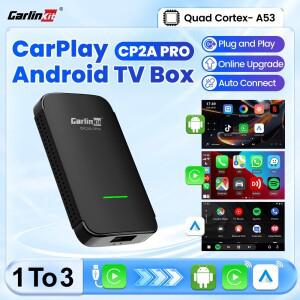 CarlinKit 4.0 CP2A Pro 3-in-1 안드로이드 TV 박스 카플레이 AI 넷플릭스 유튜브 무선 & 오토 지원 스마트
