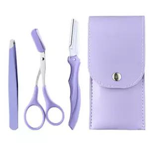 [룽스]눈썹 정리 도구 숱가위 트위저 눈썹칼 세트 3종