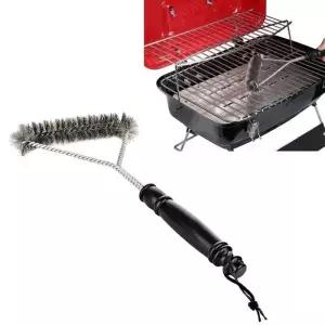 [룽스]캠핑용품 석쇠 브러쉬 철 수세미 철판 불멍 숯불