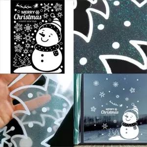 [룽스]창문 스티커 벽 인테리어스티커 트리 큰눈사람 데코