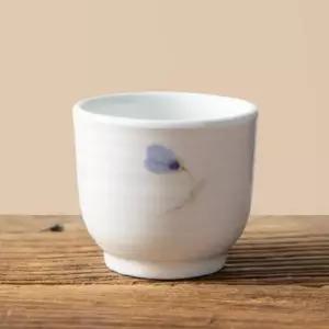 [룽스]청꽃고백자 물컵 소 음료수 사이즈 물잔