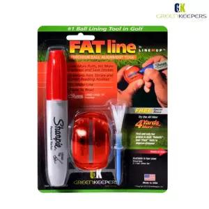 그린키퍼스 팻라인 볼라이너 샤피 펜 4야드더 골프티 세트 레드 FATline
