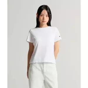 챔피온 CHAMPION 여성 C로고 슬림핏 반팔 티셔츠 White 416891