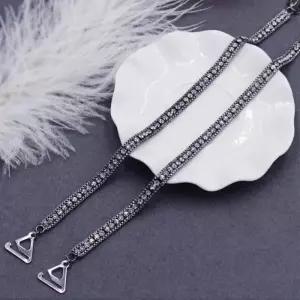 [룽스]- 메탈 체인 패션브라끈 큐빅 초커 쥬얼리브라끈