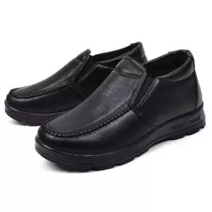 [라일리] Rly 남성 가죽 슬립온 안감내피 털신발 한파 방한화