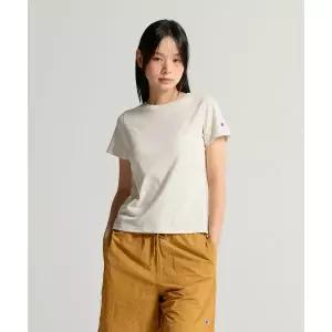 챔피온 CHAMPION 여성 C로고 슬림핏 반팔 티셔츠 Oatmeal 417096