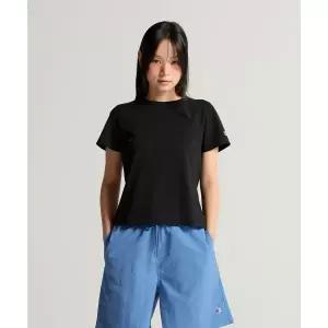 챔피온 CHAMPION 여성 C로고 슬림핏 반팔 티셔츠 Black 417097