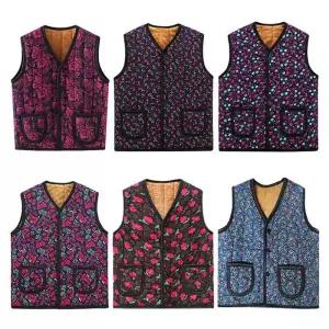 [룽스]할머니 겨울 필수 귀여운조끼 안감 융털 털 조끼