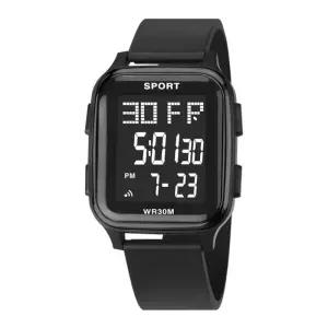 [룽스]여자시계 사각 손목 시계 디지털 전자 남자 학생