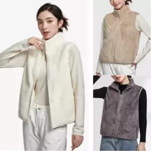 [룽스]겨울 이너 보온 여자털조끼 방한용 털조끼 퍼조끼