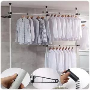 [룽스]옷걸이행거스탠드 행거(봉지름 약 3단 38mm)드레스룸