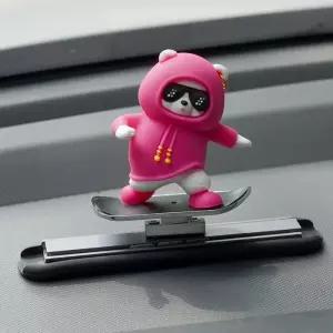 [룽스]슬라이드 자동차인테리어 인형 장식품 보드곰 C101