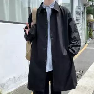 [룽스]맥 남자하프코트쇼핑몰 코트 트렌치 코디 블랙 롱