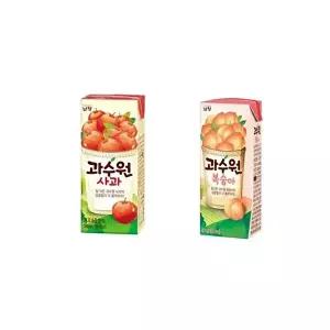 [작은언니네과수원]과수원 사과 190ml x 24개 + 복숭아 190ml x 24개