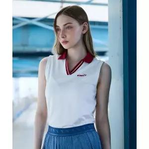 디아도라 diadora 카라 배색 슬리브리스 OFF WHITE D5322TSL07OWH 417416