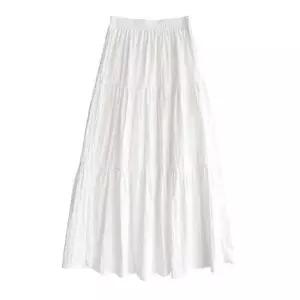 여자 허리밴딩 주름 롱플리츠 스커트 주름롱치마