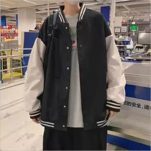 과잠바 배색 아우터 야구점퍼 남녀공용 봄 가을 항공점퍼